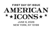 USPS, American Icons Stamp cancel American Icons stamp cancel, USPS