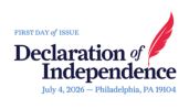 USPS, Declaration of Independence Stamp cancel Declaration of Independence stamp cancel, USPS
