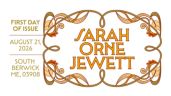 USPS, Sarah Orne Jewett stamp cancel Sarah Orne Jewett stamp cancel, USPS