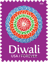 USPS Diwali Forever Stamp 2026